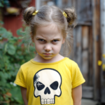 Angry child with intense facial expression showing emotional overwhelm and disconnected brain state during a meltdown