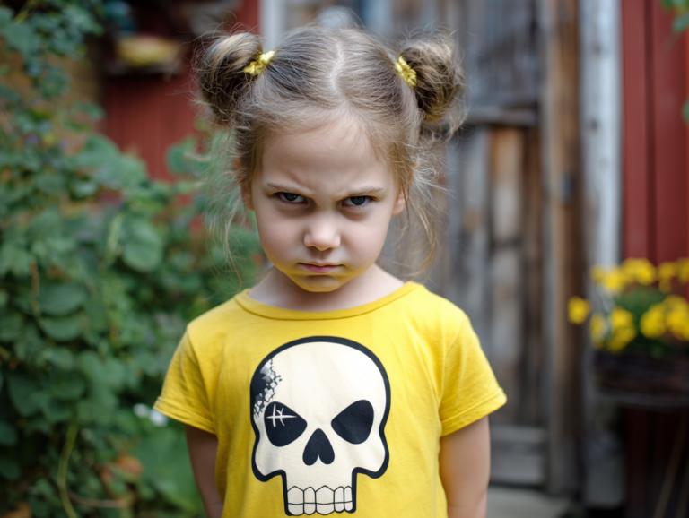 Angry child with intense facial expression showing emotional overwhelm and disconnected brain state during a meltdown